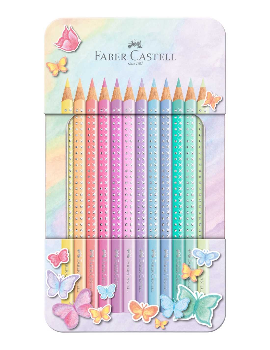 Lápices de Colores Faber Castell Metálicos Triangular 10 Colores