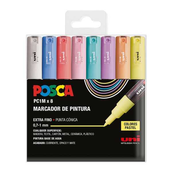 POSCA Markers PC1M 8 Pastel Colours