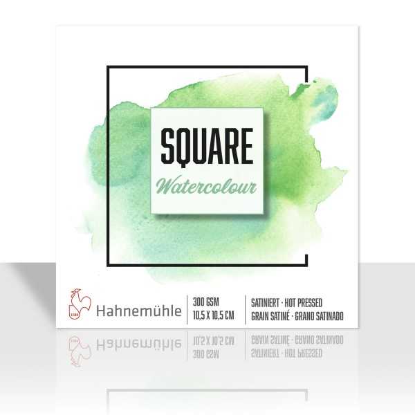 HAHNEMUHLE Square Watercolor Bloc papel de Acuarela 300gr. 15 Hojas 10.5x10.5cm.