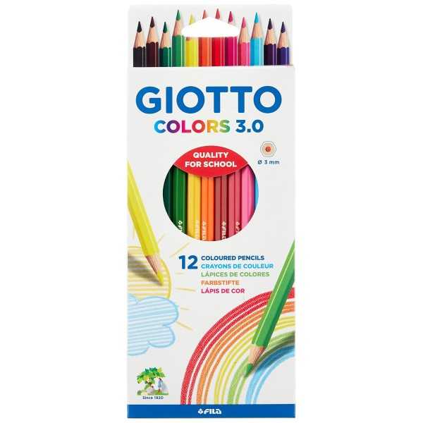 GIOTTO Colors 3.0 Set de 12 Lápices de Colores