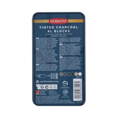 Derwent Tinted Charcoal XL Blocks 6 Tin