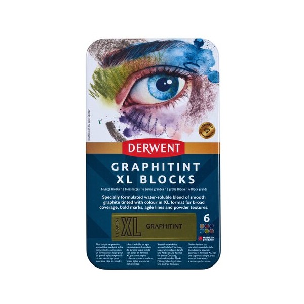 Derwent Graphitint XL Blocks 6 Tin