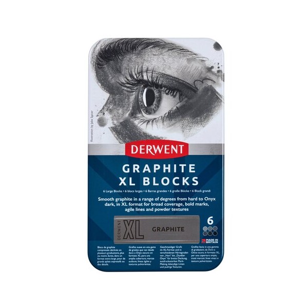 Derwent Graphite XL Blocks 6 Tin