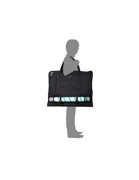 Bolsa Bellas Artes Nylon Negra reforzada goma interior 60x70cm. - ClaireFontaine