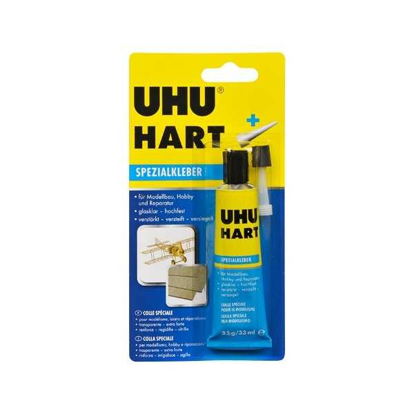 Pegamento Especial transparente,extra fuerte para modelismo y manualidades 35 gr. - UHU HART